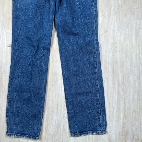 Abercrombie & Fitch 90s Ultra High Rise Straight Leg Blue Jeans Distressed 26 - Picture 12 of 14
